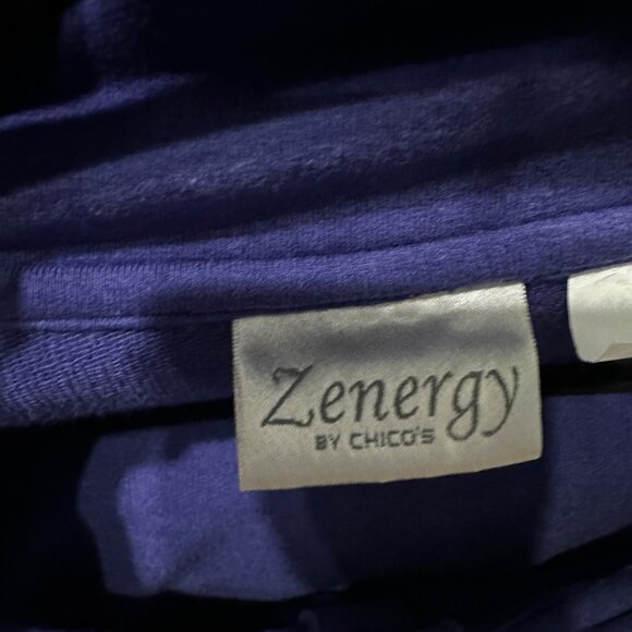 Chico’s Zenergy women’s size 3 blue drawstring waist and neck dress or tunic - Picture 5 of 8